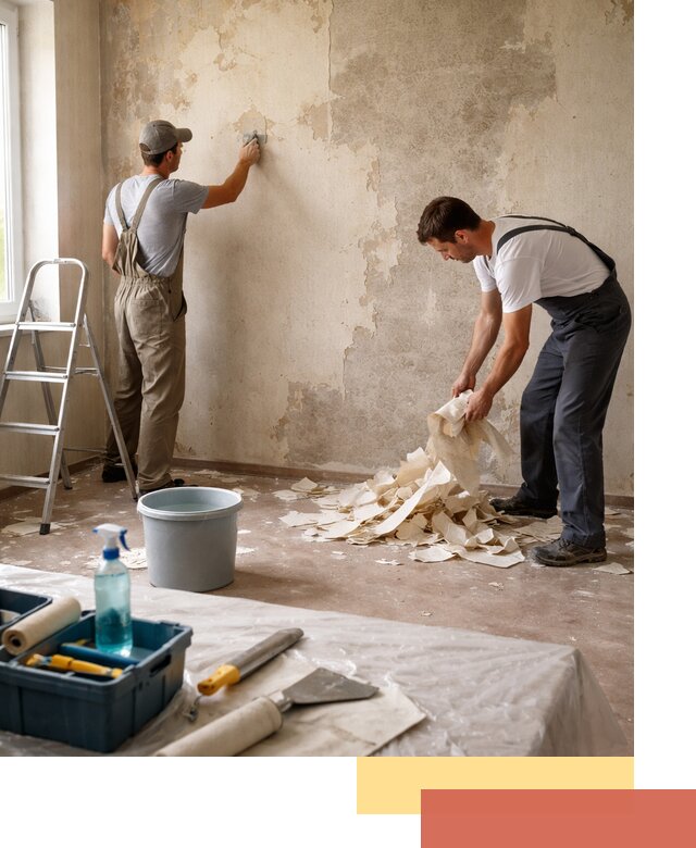 Снятие старых обоев в Усть-Джегуте быстро и качественно