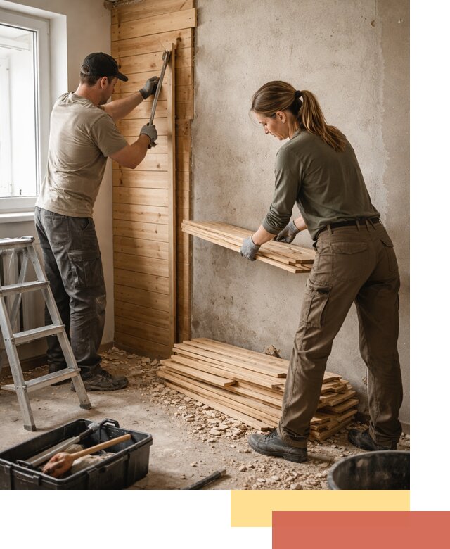 Демонтаж вагонки со стен в Усть-Джегуте — профессиональный демонтаж