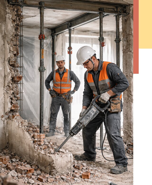 Снос несущих стен в Усть-Джегуте от 10376 руб. — демонтаж несущей стены под ключ | ОТДЕЛОЧНИК-Стд