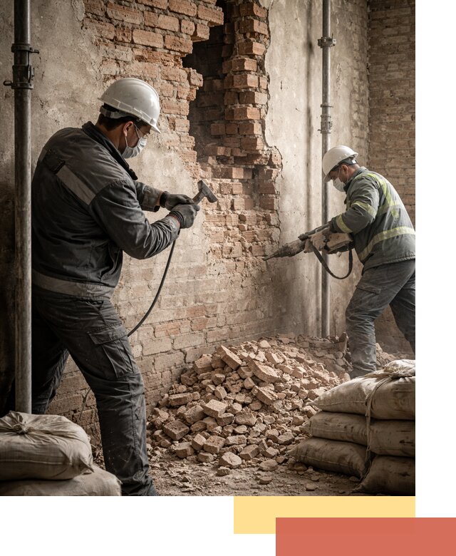 Демонтаж кирпичных стен в Усть-Джегуте быстро и безопасно