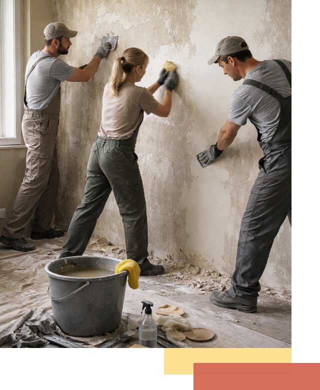 Очистка стен от клея и грунтовки в Усть-Джегуте качественно и быстро