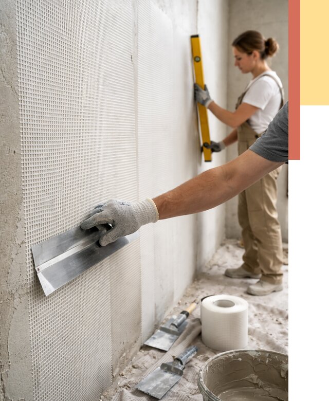 Армирование стен стеклосеткой в Усть-Джегуте от 3239 руб. под ключ | ОТДЕЛОЧНИК-Стд