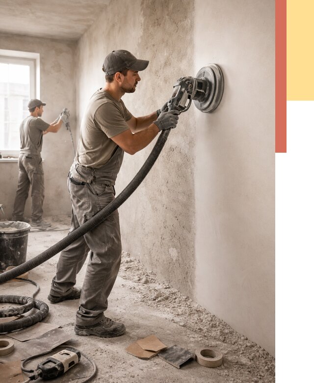 Шлифовка стен в Усть-Джегуте от 1215 руб/м2 — быстро и недорого | ОТДЕЛОЧНИК-Стд