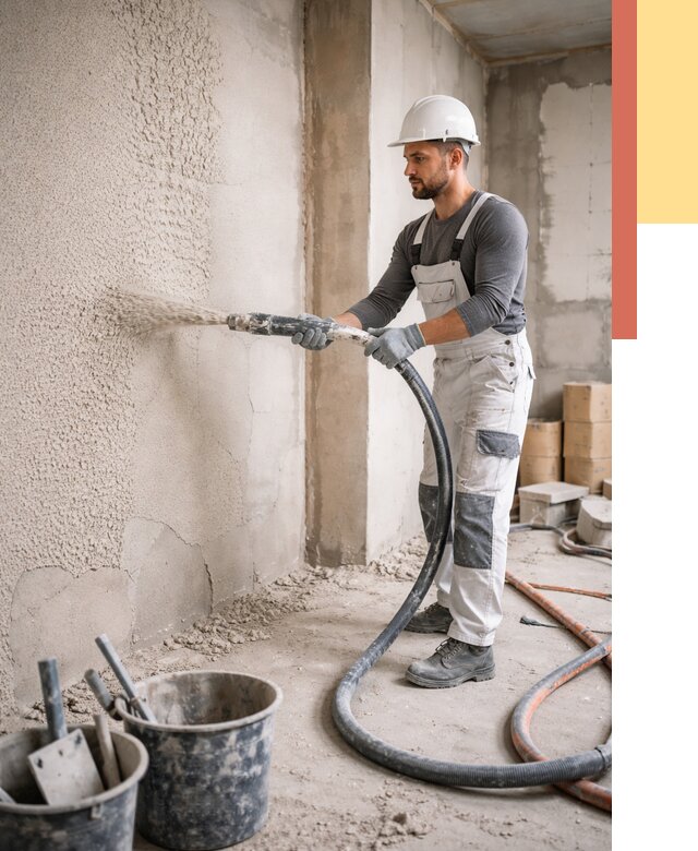 Машинная штукатурка стен в Усть-Джегуте под ключ от 6580 руб./м2 | ОТДЕЛОЧНИК-Стд