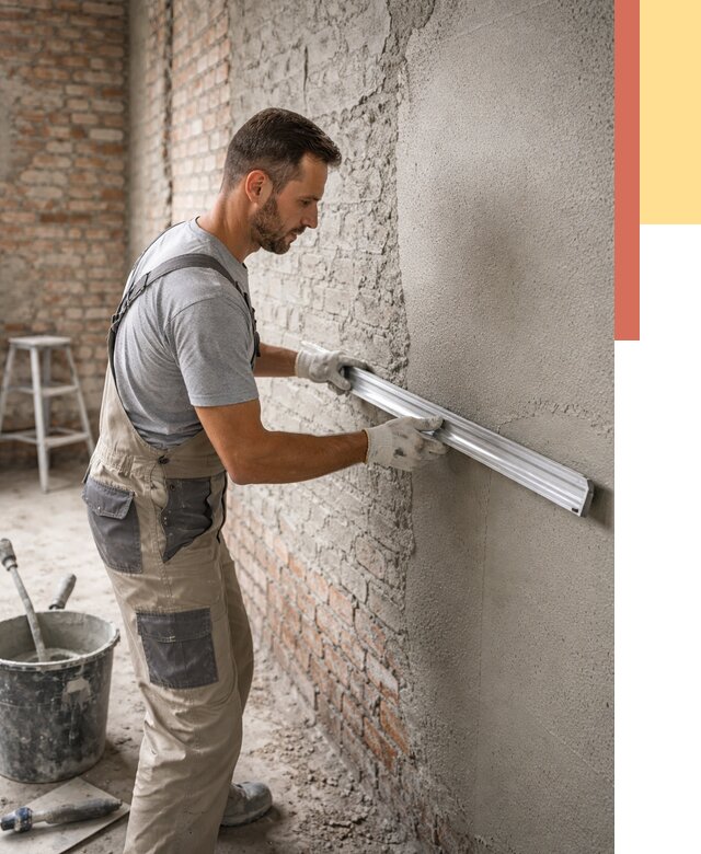 Штукатурка кирпичных стен в Усть-Джегуте от 4555 руб/м2 — быстро и недорого | ОТДЕЛОЧНИК-Стд