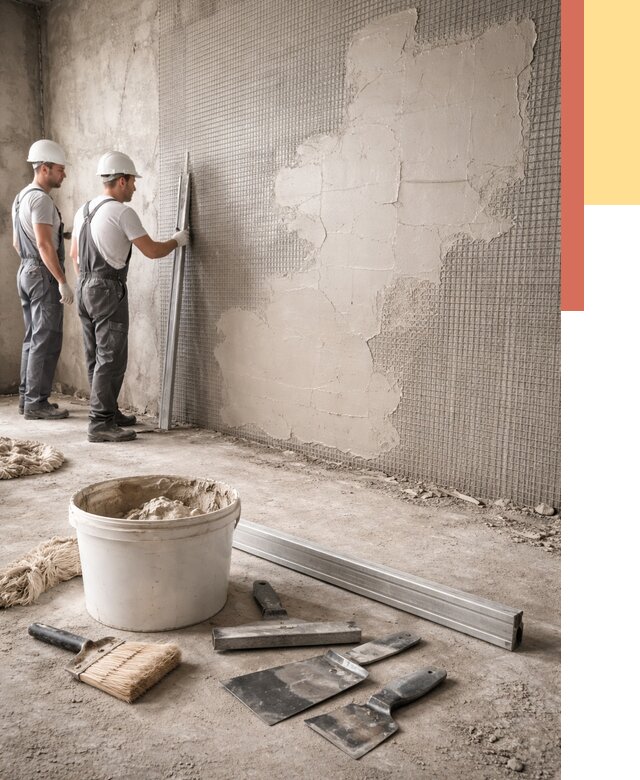 Штукатурка стен по сетке в Усть-Джегуте от 5568 руб./м2 — быстро и недорого | ОТДЕЛОЧНИК-Стд