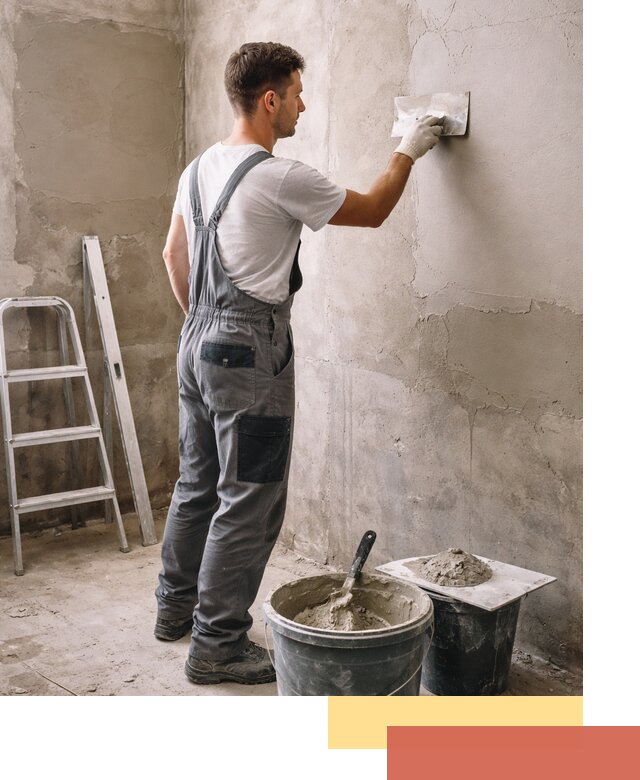 Штукатурка стен в ванной под ключ в Усть-Джегуте