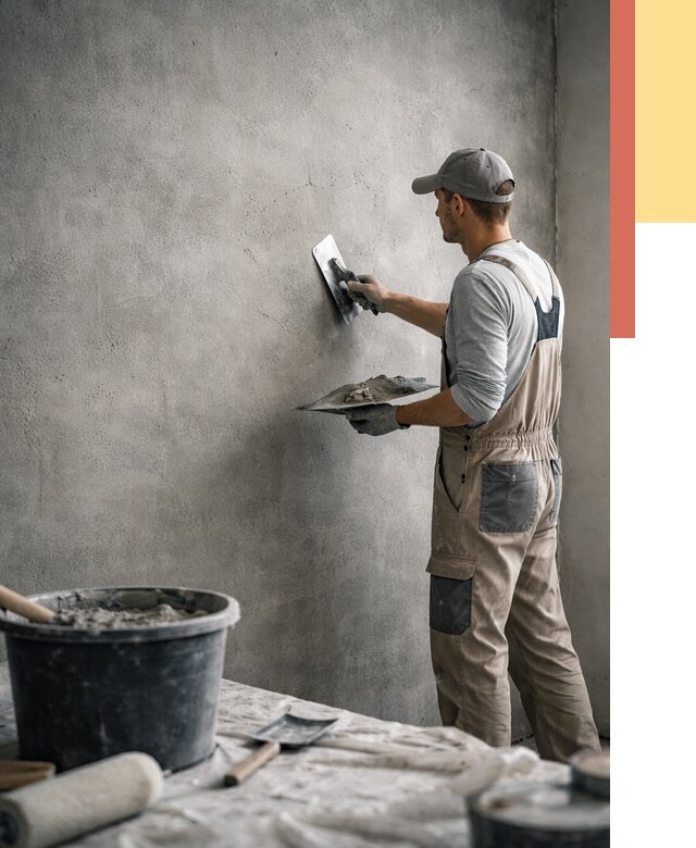 Декоративная штукатурка под бетон в Усть-Джегуте от 2531 руб./м² — нанесение под ключ | ОТДЕЛОЧНИК-Стд