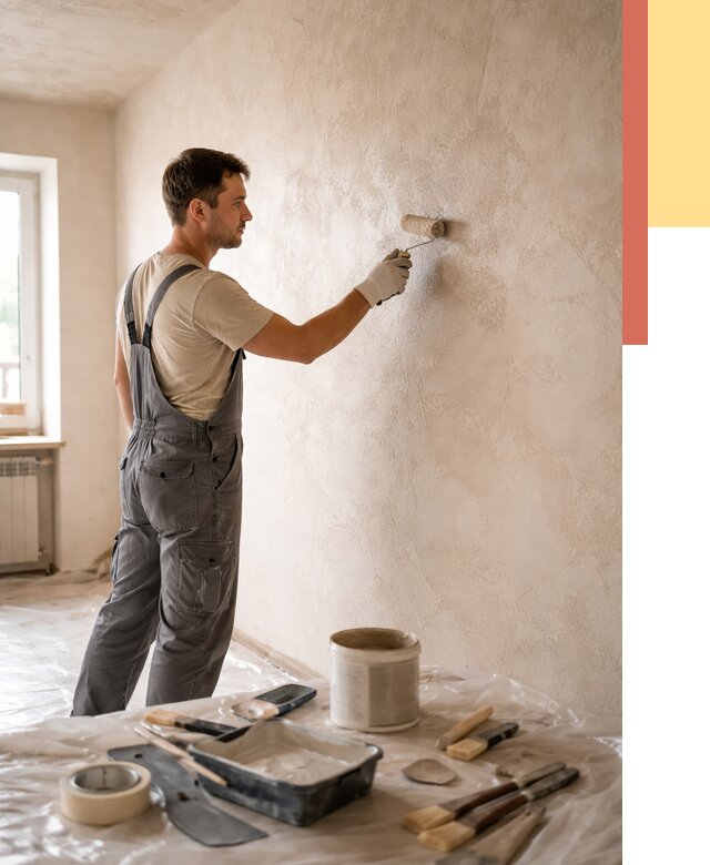 Нанесение лессирующей краски по декоративке в Усть-Джегуте от 1772 руб. | ОТДЕЛОЧНИК-Стд