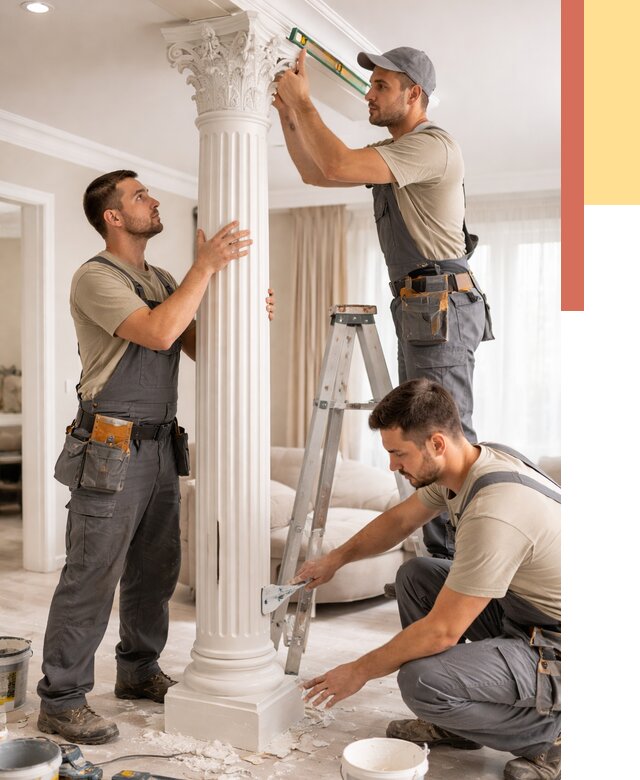 Установка декоративных колонн в Усть-Джегуте от 12148 руб. под ключ | ОТДЕЛОЧНИК-Стд