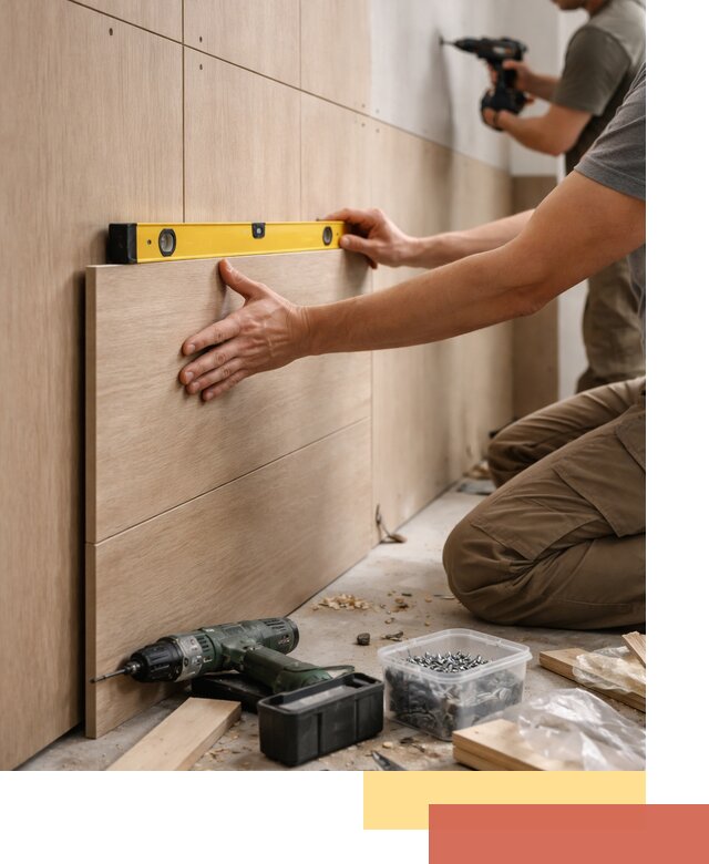 Профессиональный монтаж МДФ панелей на стены в Усть-Джегуте