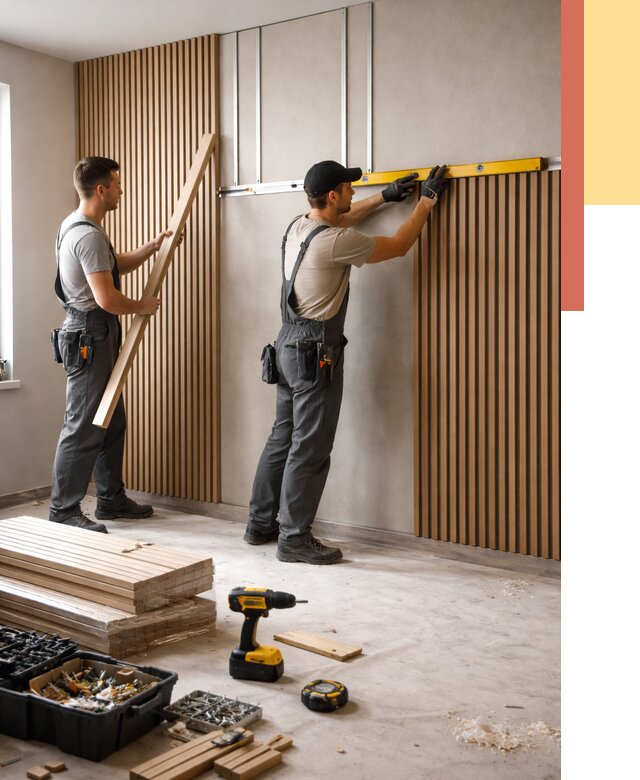 Монтаж реечных панелей на стены в Усть-Джегуте от 1215 руб. — быстро и недорого | ОТДЕЛОЧНИК-Стд