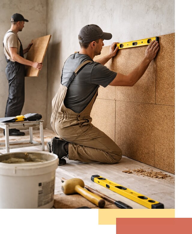 Монтаж пробковых панелей на стены в Усть-Джегуте быстро и качественно