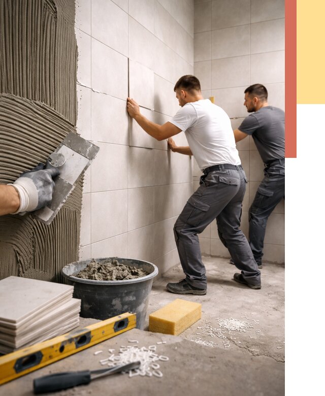 Укладка плитки на стены в Усть-Джегуте от 860 руб. — качественно и недорого | ОТДЕЛОЧНИК-Стд