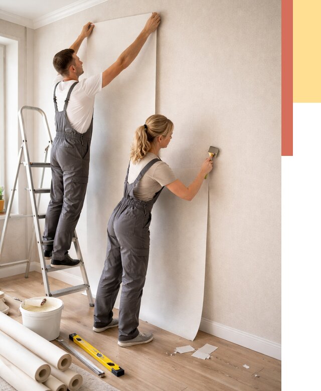 Поклейка флизелиновых обоев в Усть-Джегуте от 6074 руб. | Быстро и недорого — ОТДЕЛОЧНИК-Стд