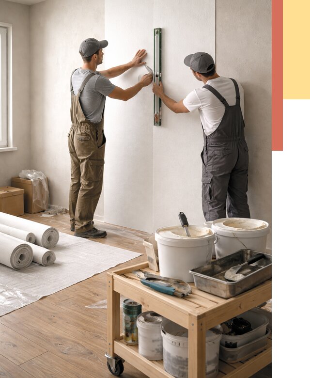 Поклейка стеклообоев в Усть-Джегуте от 6580 руб. за м2 — быстро и недорого | ОТДЕЛОЧНИК-Стд