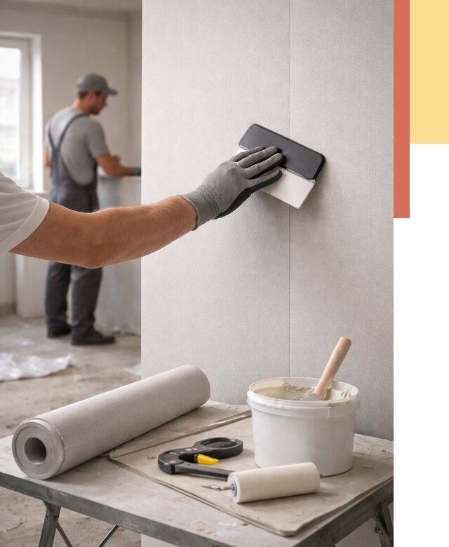 Поклейка обоев под покраску в Усть-Джегуте от 3543 руб. за м2 | ОТДЕЛОЧНИК-Стд