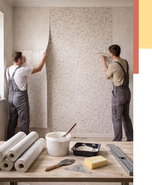 Поклейка обоев с подбором рисунка в Усть-Джегуте от 3543 руб. | ОТДЕЛОЧНИК-Стд - быстро и недорого