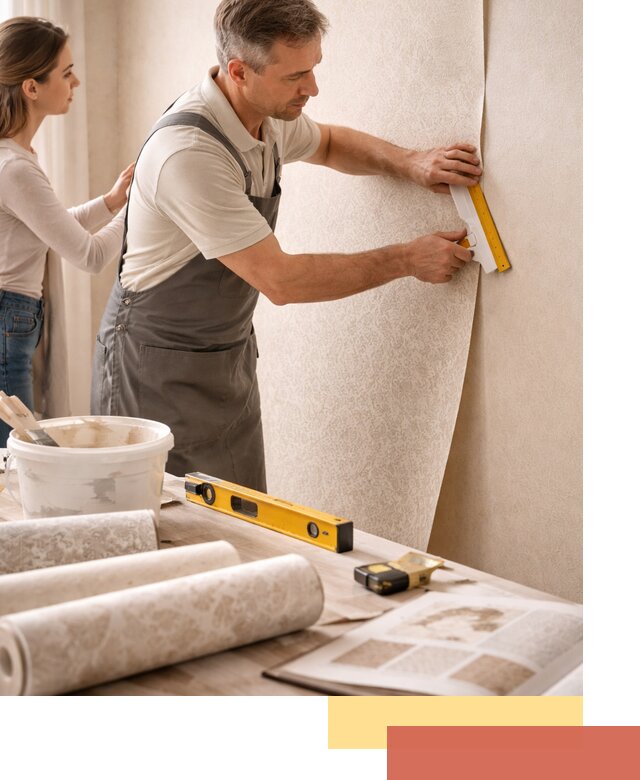 Поклейка обоев с подбором рисунка в Усть-Джегуте