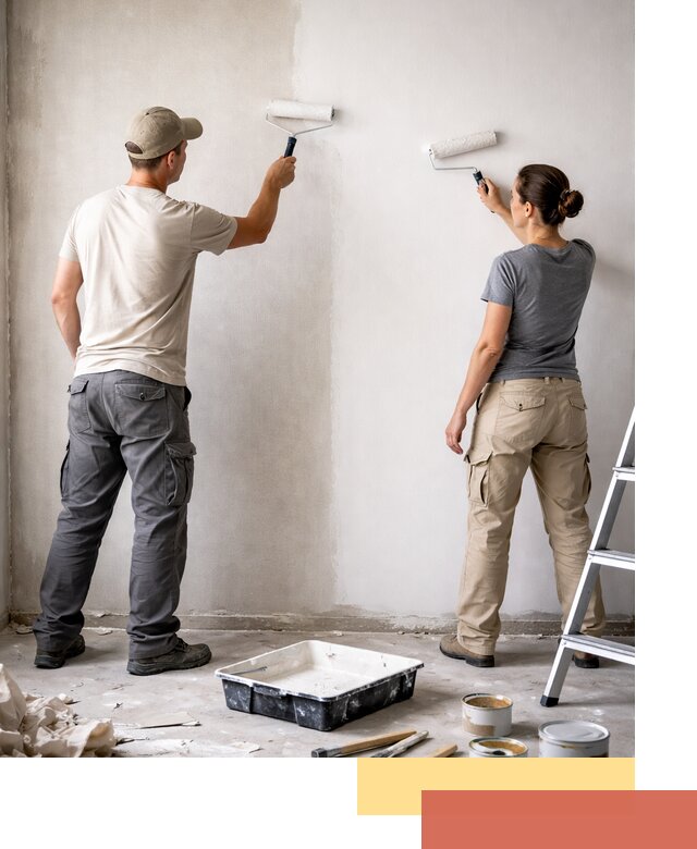 Окраска стен по стеклохолсту в Усть-Джегуте качественно и долговечно