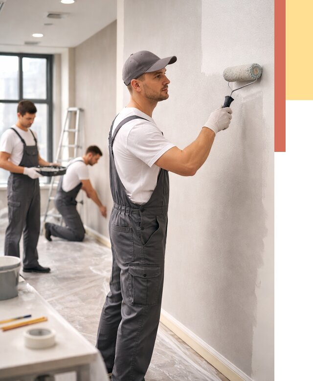 Покраска стен в офисе в Усть-Джегуте от 8605 руб. — быстро и недорого | ОТДЕЛОЧНИК-Стд