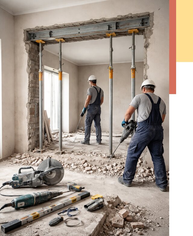 Прорезка проема в стене в Усть-Джегуте от 4555 руб. — быстро и недорого | ОТДЕЛОЧНИК-Стд