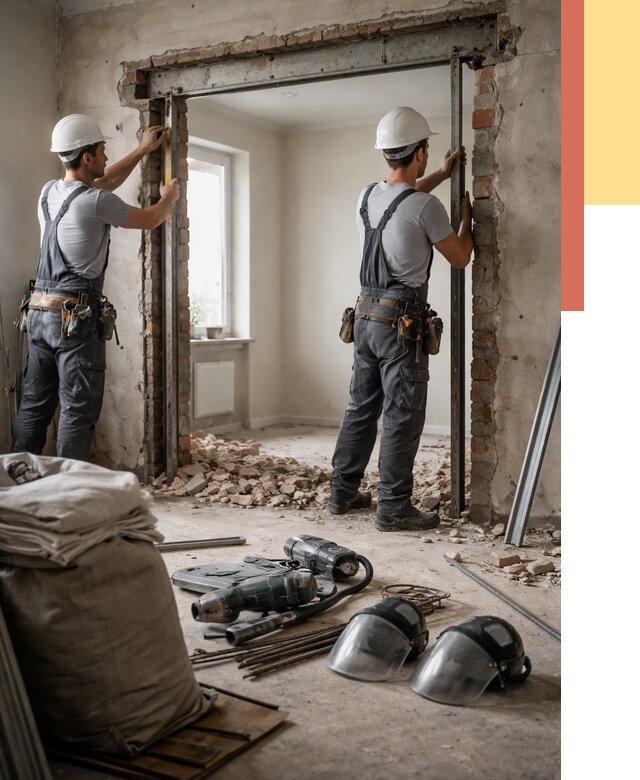 Расширение дверного проема в Усть-Джегуте от 12654 руб. под ключ | ОТДЕЛОЧНИК-Стд