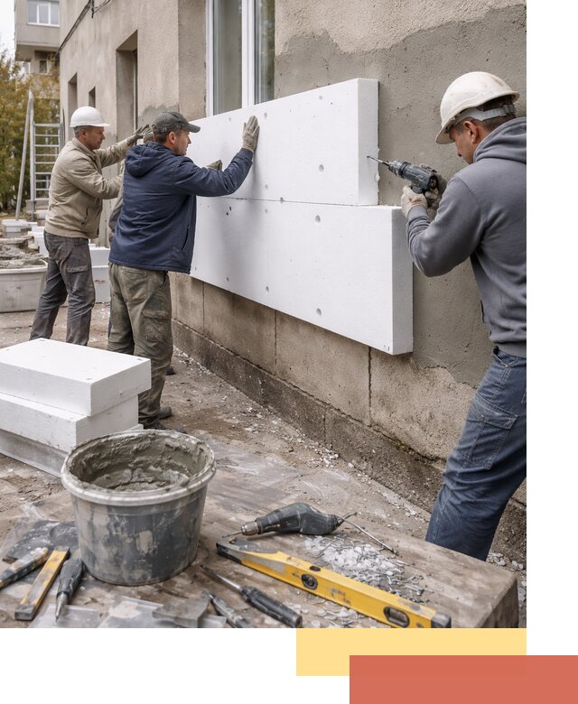 Утепление наружных стен пенопластом в Усть-Джегуте