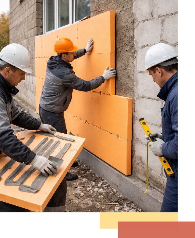 Утепление фасада пеноплексом под ключ в Усть-Джегуте