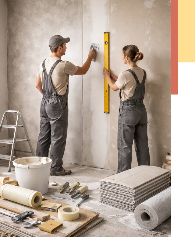 Отделка стен в Усть-Джегуте от 1518 руб/м² — недорого, быстро, под ключ | ОТДЕЛОЧНИК-Стд