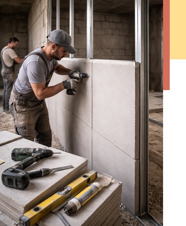 Кладка влагостойких перегородок ПГП в Усть-Джегуте от 1215 руб. под ключ | ОТДЕЛОЧНИК-Стд