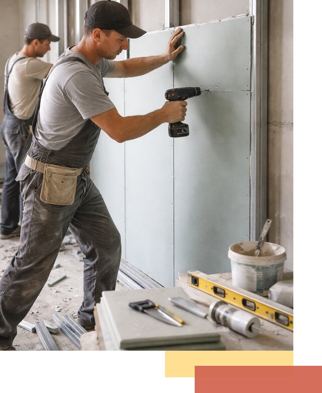 Кладка влагостойких перегородок ПГП в Усть-Джегуте