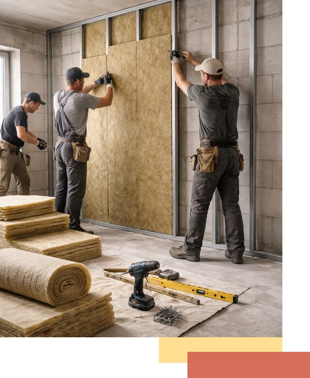 Шумоизоляция перегородок из блоков в Усть-Джегуте — монтаж и защита шумоизоляцией