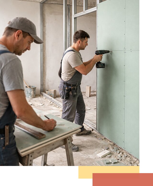 Перегородки из влагостойкого гипсокартона под ключ в Усть-Джегуте