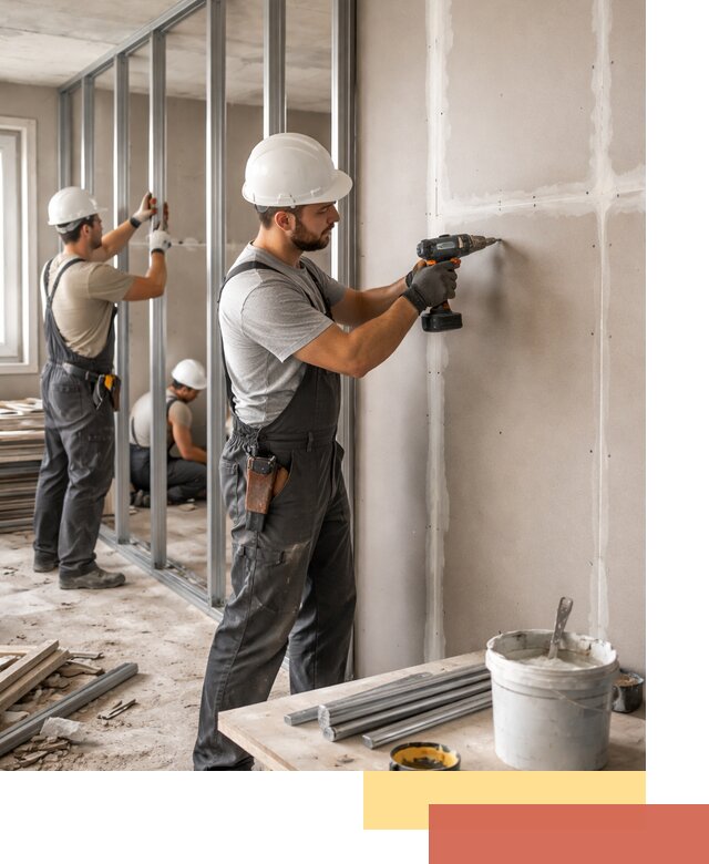 Перегородки из огнестойкого гипсокартона в Усть-Джегуте под ключ