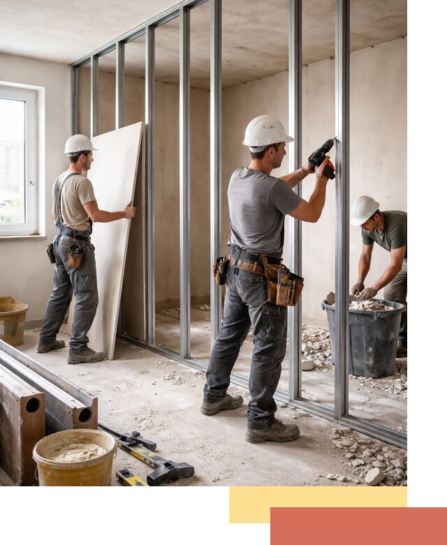 Перенос гипсокартонной перегородки в Усть-Джегуте профессионально и быстро