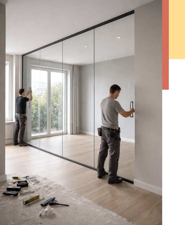 Изготовление стеклянных перегородок в Усть-Джегуте от 12502 руб. под ключ | ОТДЕЛОЧНИК-Стд