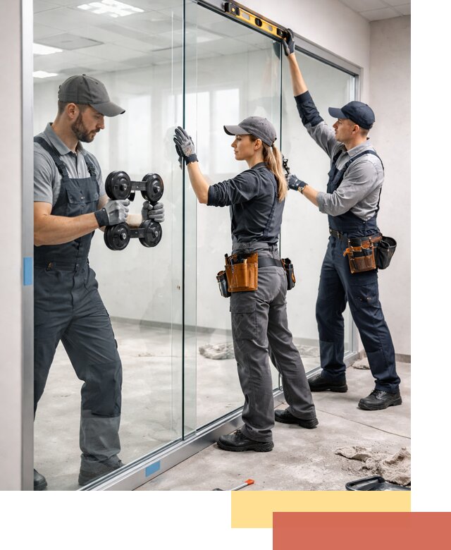 Профессиональный монтаж стеклянных перегородок в Усть-Джегуте