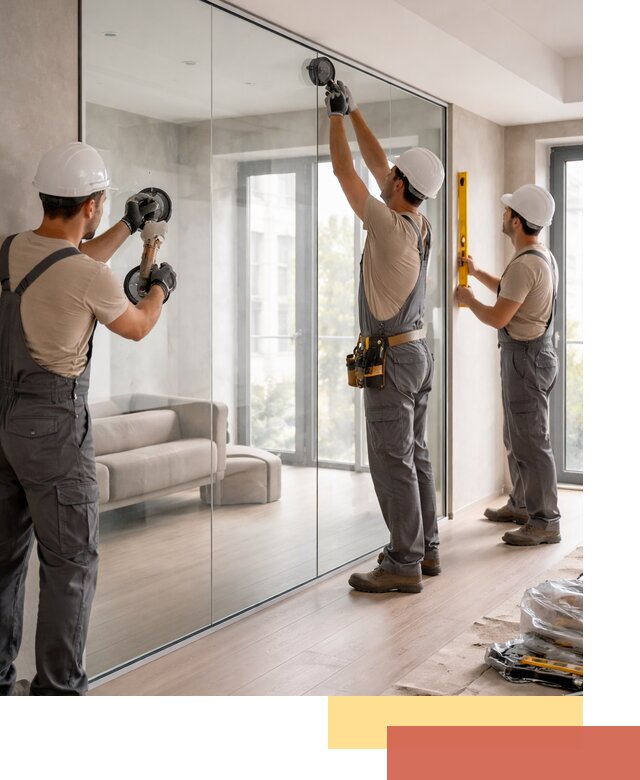 Перегородки из закаленного стекла в Усть-Джегуте для офисов и квартир