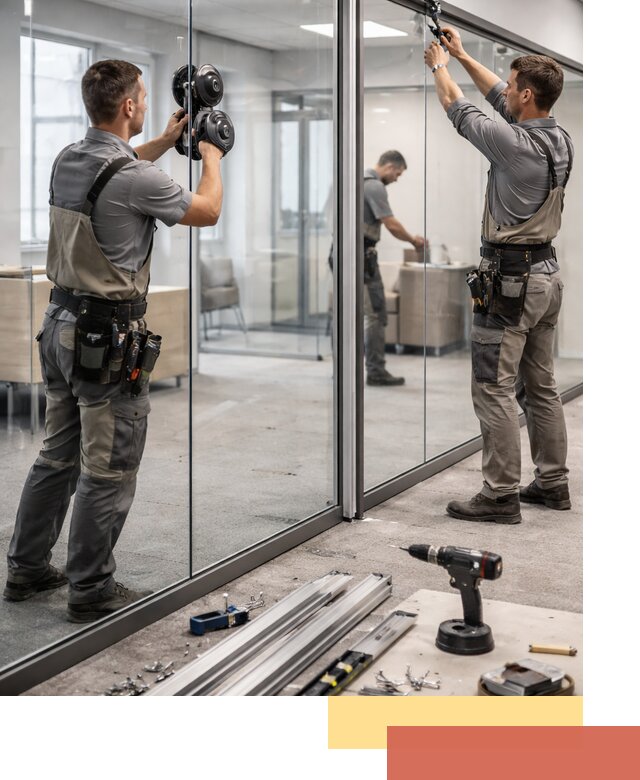 Стеклянные офисные перегородки под ключ в Усть-Джегуте