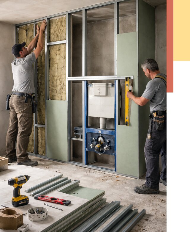 Установка сантехнических перегородок в Усть-Джегуте от 8605 руб. | ОТДЕЛОЧНИК-Стд