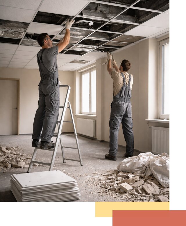 Демонтаж потолков Армстронг профессионально в Усть-Джегуте