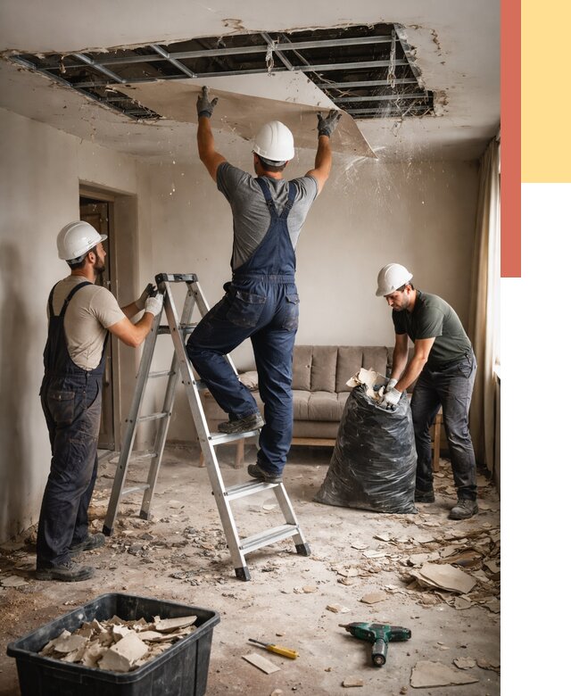 Демонтаж гипсокартонного потолка в Усть-Джегуте от 425 руб. за м2 — ОТДЕЛОЧНИК-Стд