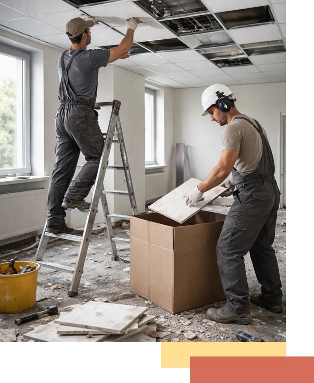 Демонтаж потолочной плитки в Усть-Джегуте быстро и аккуратно