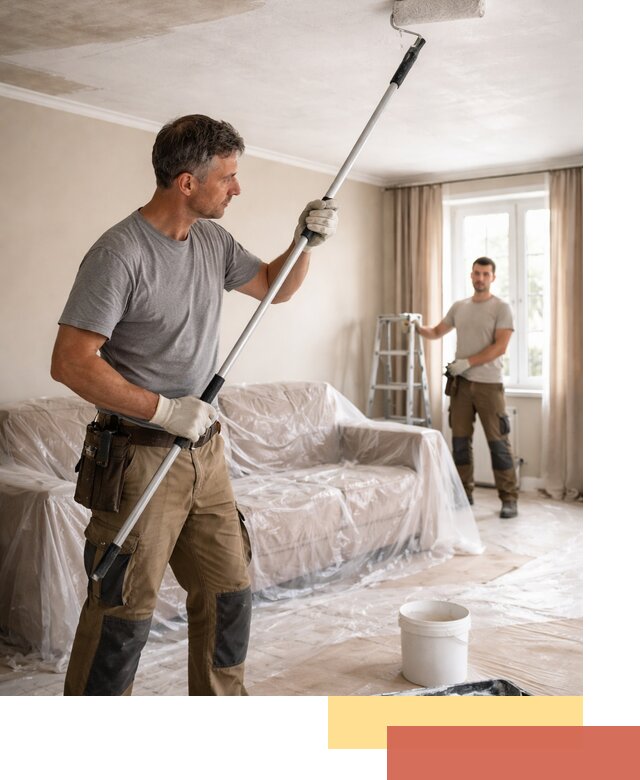 Грунтовка потолка в Усть-Джегуте — подготовка под покраску и отделку