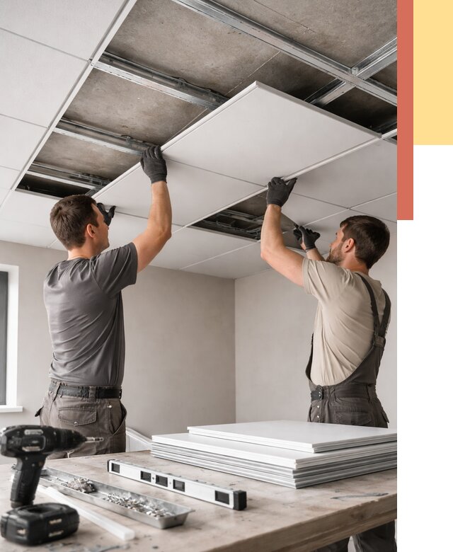 Монтаж кассетного потолка в Усть-Джегуте от 4555 руб/м2 — установка и сборка | ОТДЕЛОЧНИК-Стд