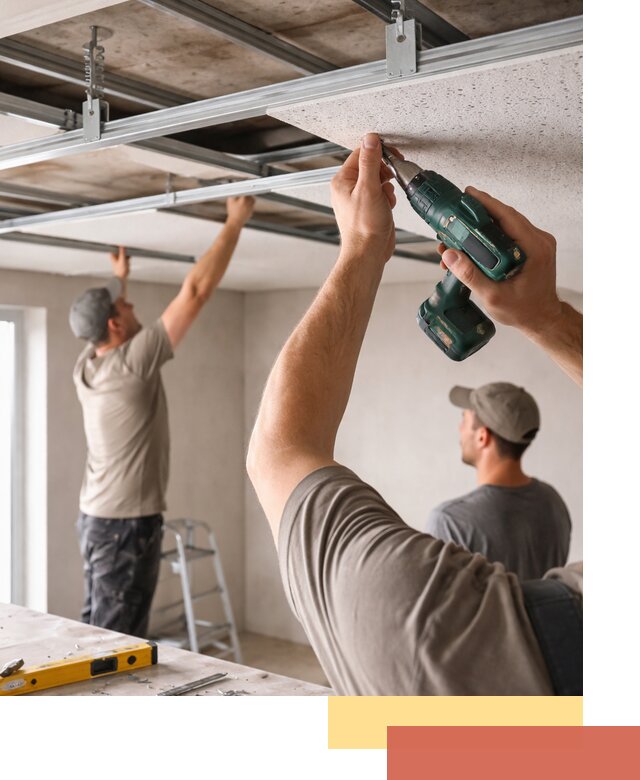 Монтаж акустического потолка в Усть-Джегуте под ключ