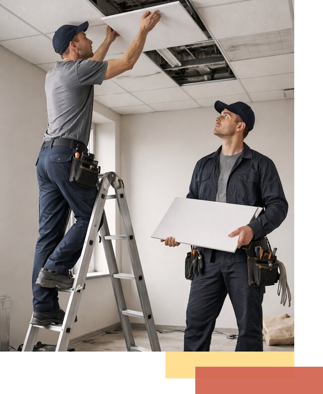 Обслуживание подвесного потолка в Усть-Джегуте — ремонт и чистка