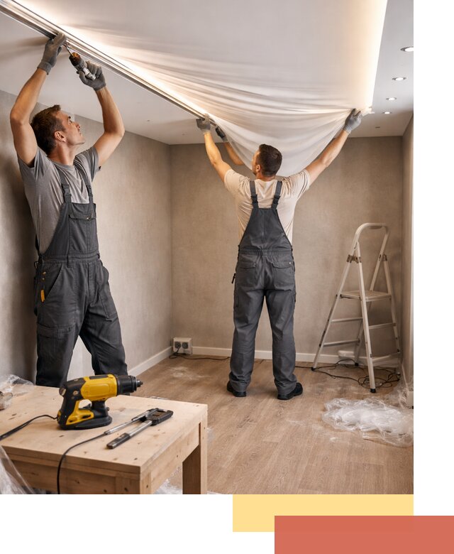 Монтаж натяжного потолка с подсветкой в Усть-Джегуте цена и сроки