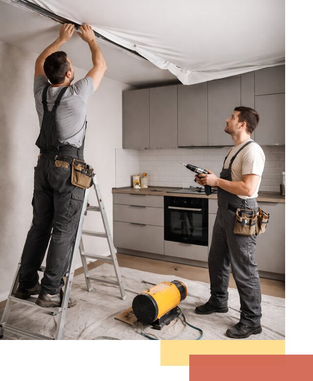 Монтаж натяжного потолка на кухне в Усть-Джегуте